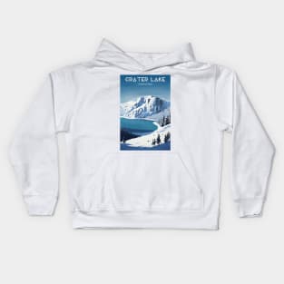 Crater Lake National Park Travel Poster Kids Hoodie